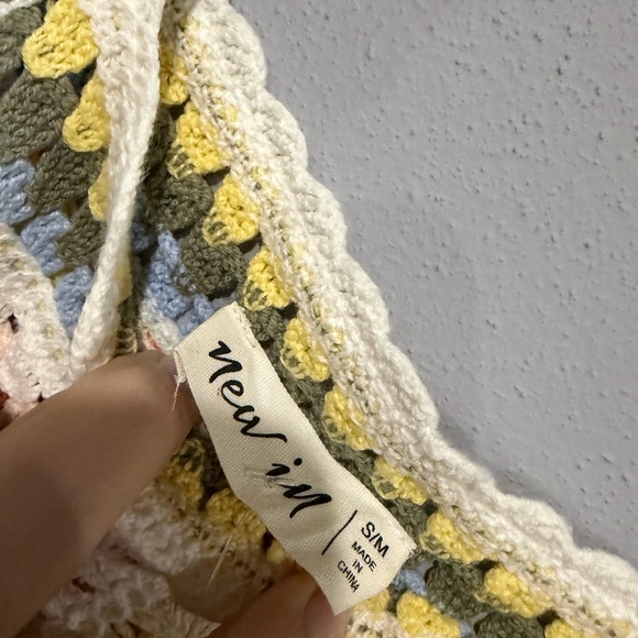 New In Ragstock Crochet Mini Dress - Colorful Granny Square Patchwork Size: S/M - Picture 5 of 12